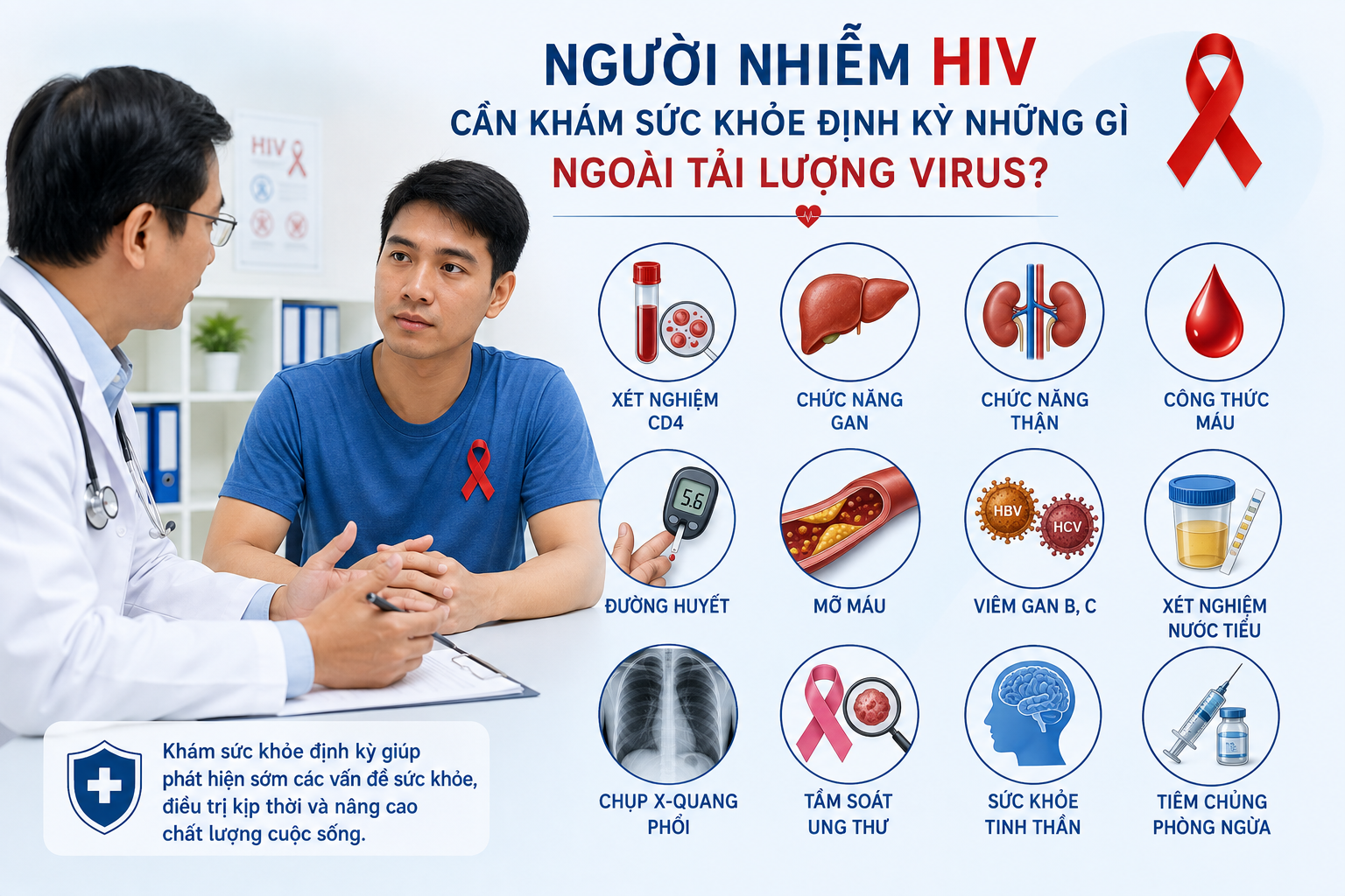 Lý Do Người Nhiễm HIV Cần Khám Sức Khỏe Định Kỳ Để Đảm Bảo Sức Khỏe Tốt Nhất