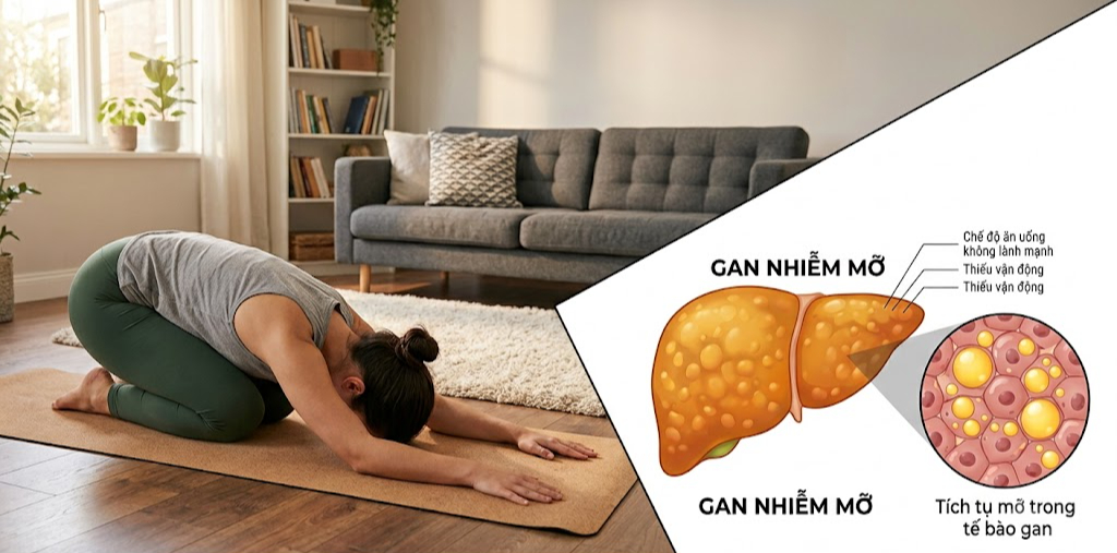 Tư thế yoga giúp cải thiện sức khỏe gan