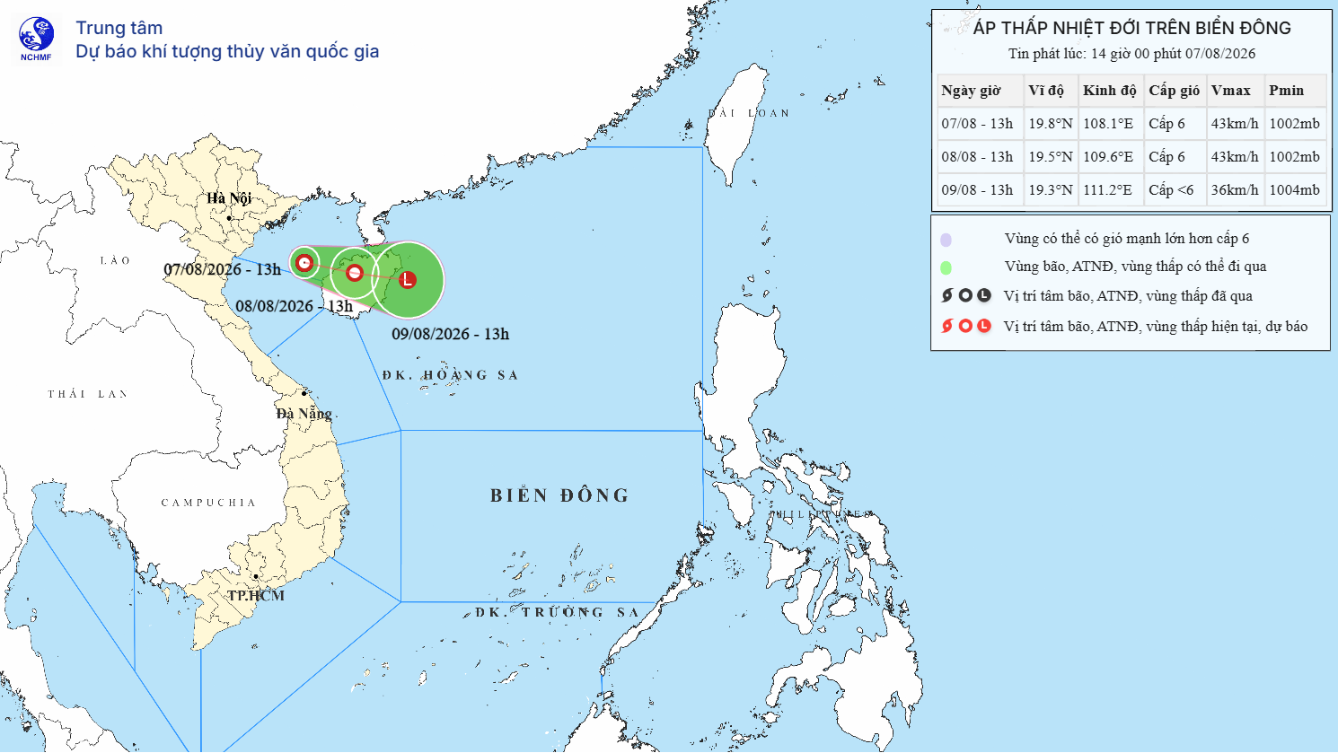 dbqgxtnd202608071400-17860891061591571294138 Áp thấp nhiệt đới ít di chuyển, 8 tỉnh thành khẩn trương ứng phó - Ảnh 1.