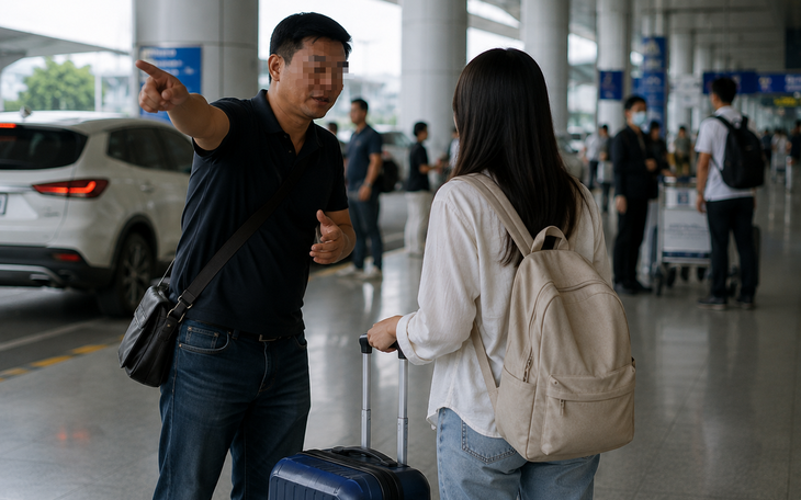Chấn chỉnh tình trạng chèo kéo hành khách tại sân bay Nội Bài- Ảnh 1.