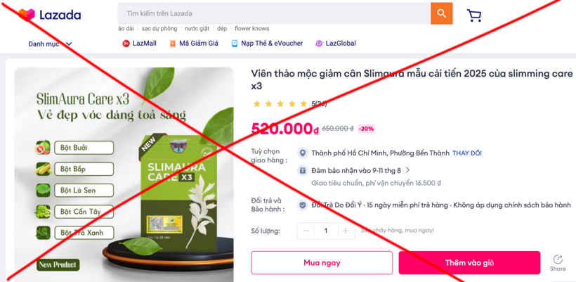 Bộ Y tế yêu cầu điều tra Slimaura Care x3