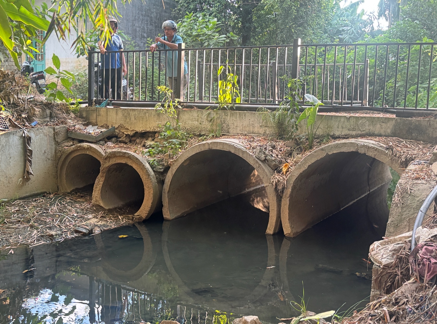 Kênh nước ô nhiễm ở Hòa Khánh