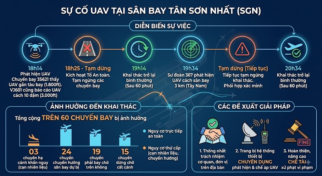 Những Giải Pháp Để Ngăn Chặn UAV Quấy Rối Tại Sân Bay Tân Sơn Nhất