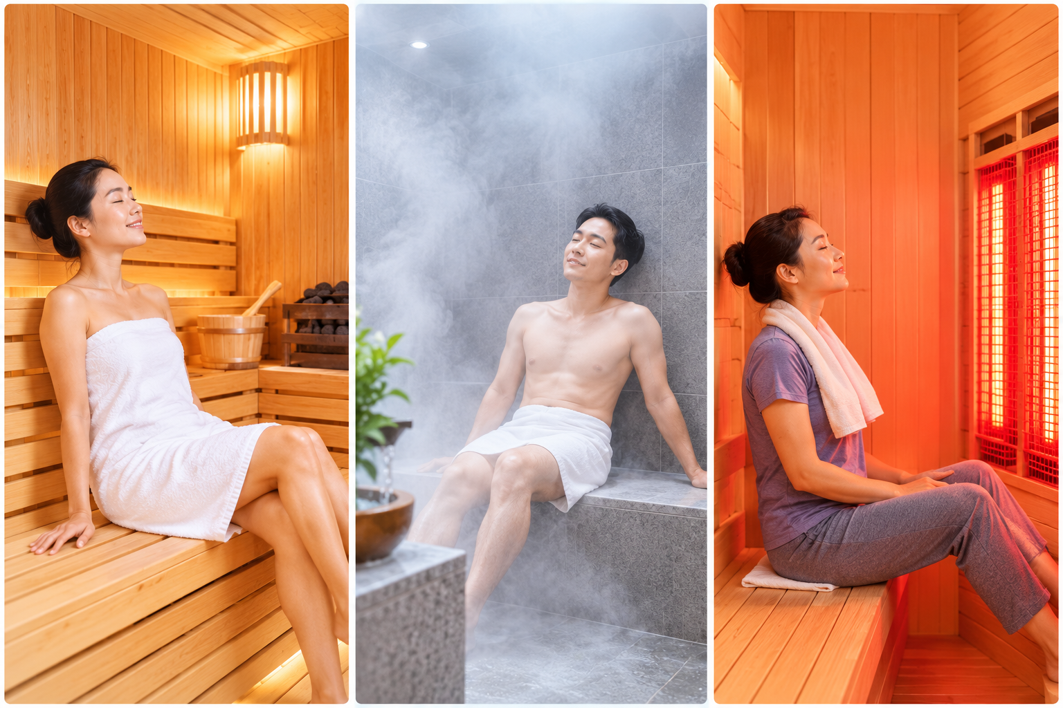 Lợi ích xông hơi cho cơ thể: cơ chế, bằng chứng và cách chọn hình thức phù hợp