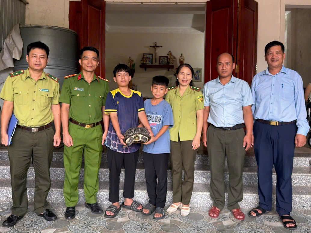 Hai học sinh phát hiện rùa quý hiếm khi đi câu cá- Ảnh 2.