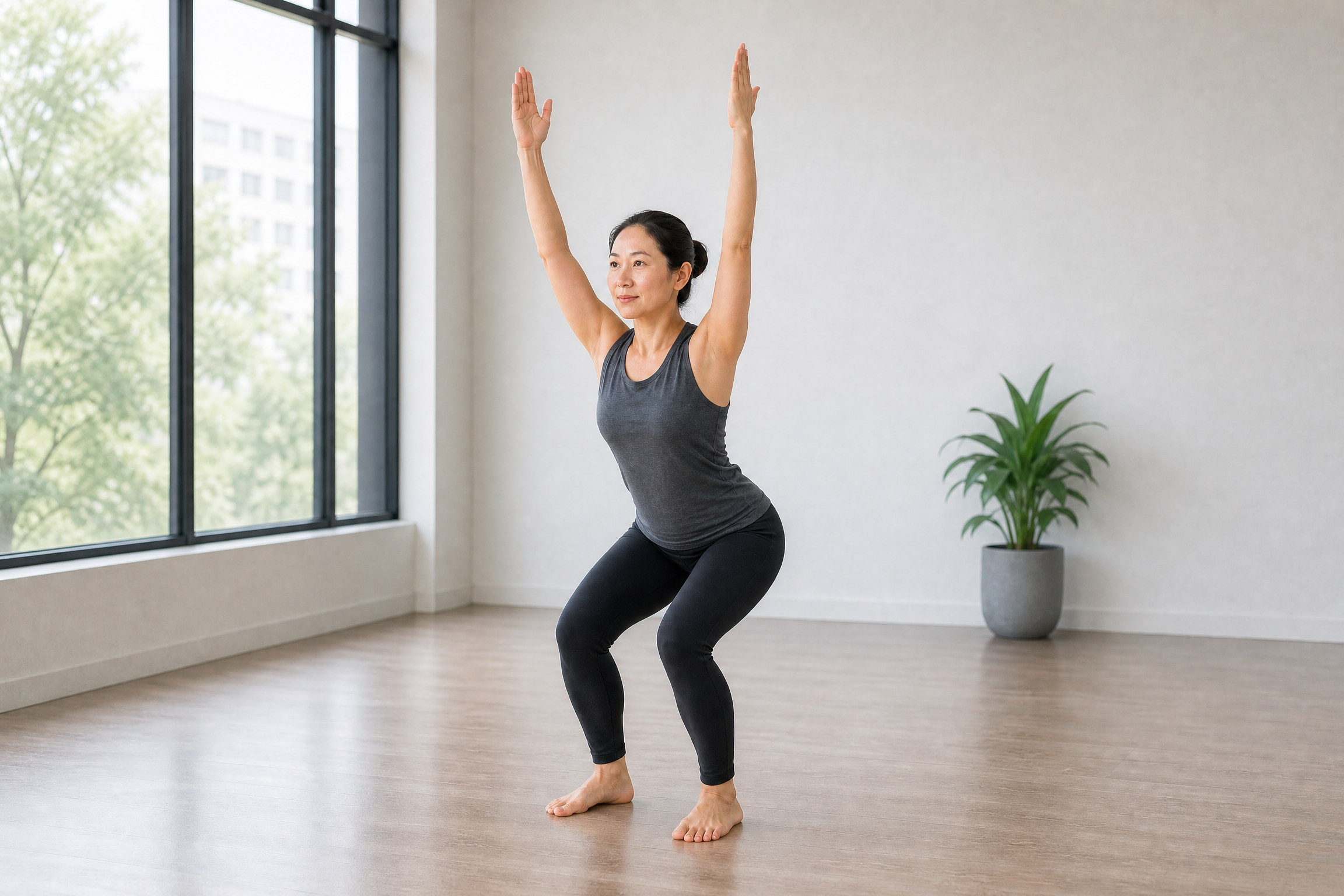 5 động tác yoga tăng sức mạnh đôi chân dành cho người trung niên