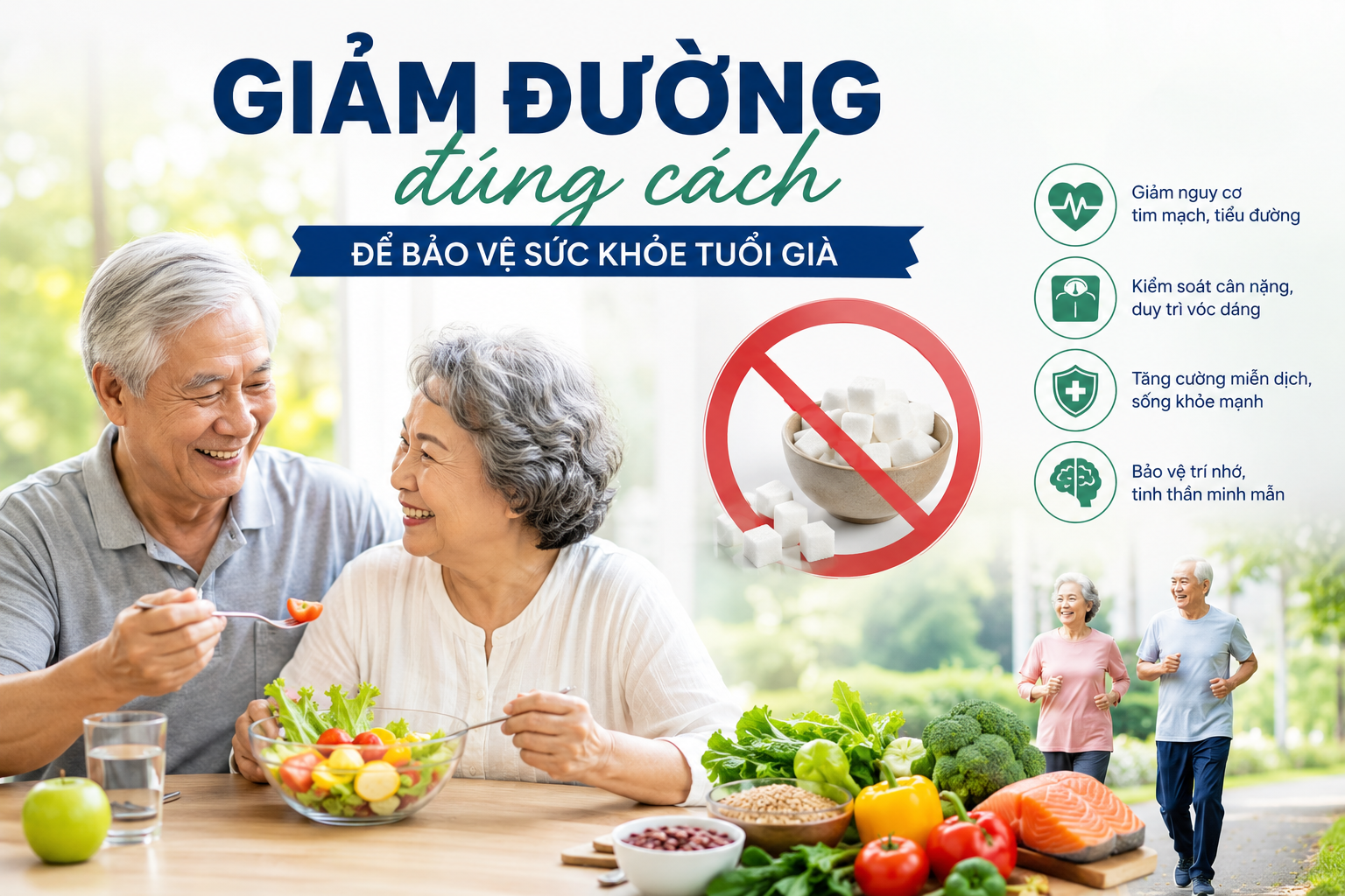 Giảm đường thông minh để bảo vệ sức khỏe tuổi già - Ảnh 1.