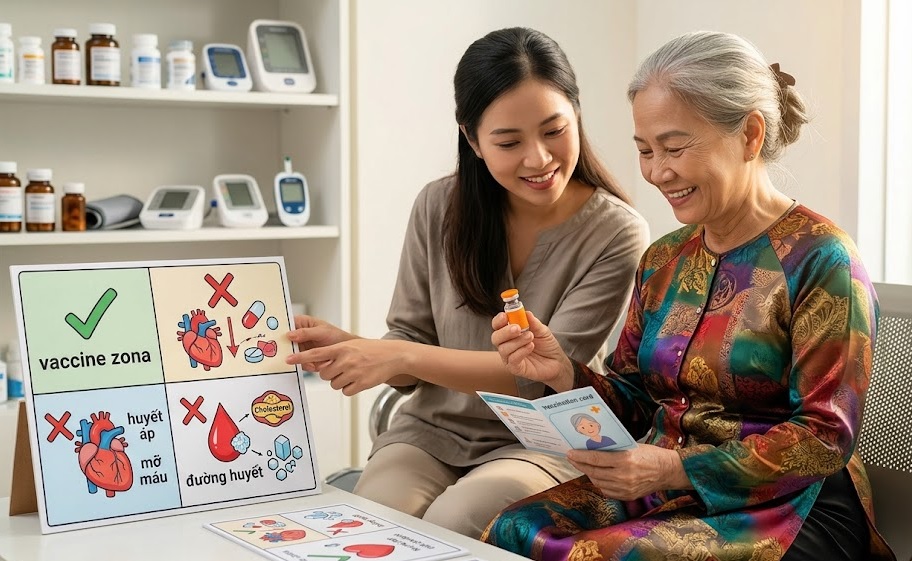 Người cao tuổi tiêm vaccine zona có bảo vệ được mạch máu và tim mạch?- Ảnh 2.
